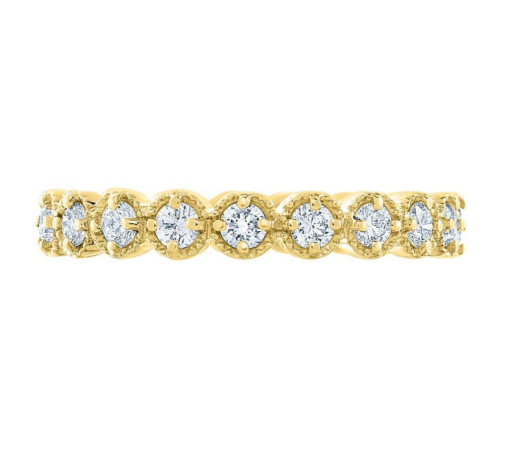 Milgrain Diamond Band