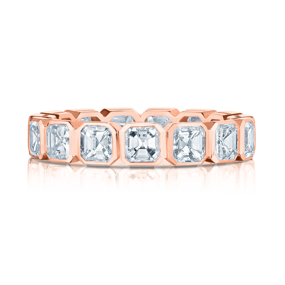 Asscher Bezel Eternity Rose