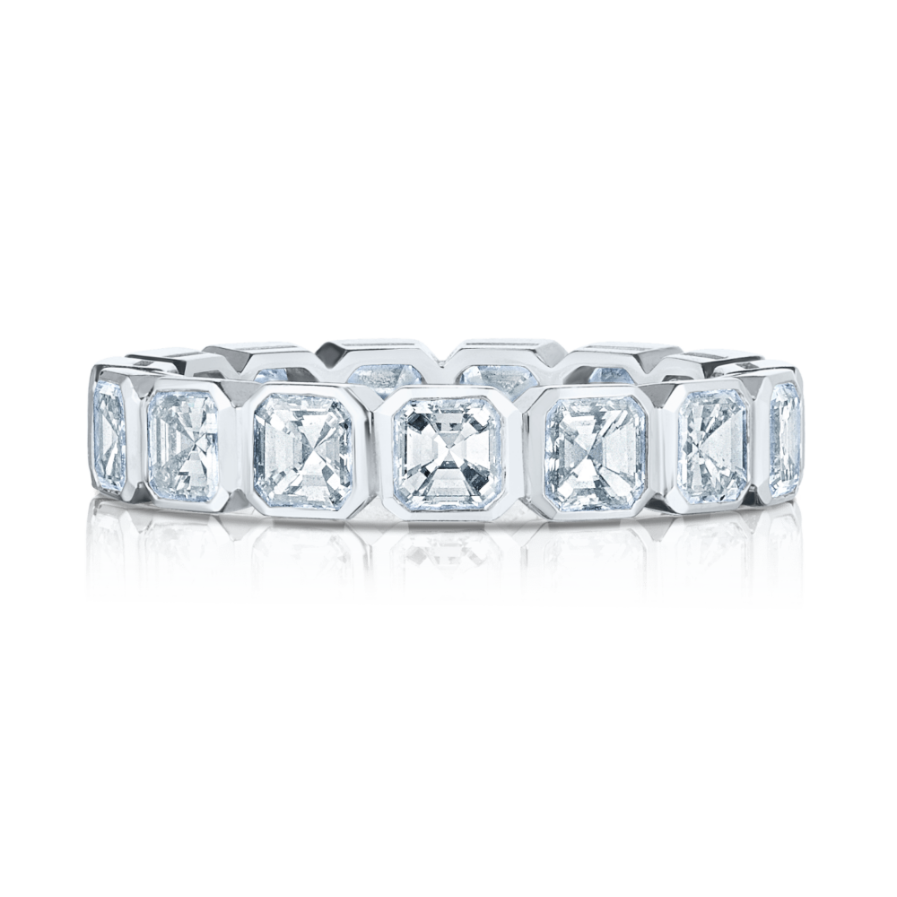 Asscher Bezel Eternity White