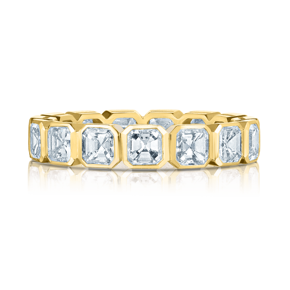 Asscher Bezel Eternity Yellow