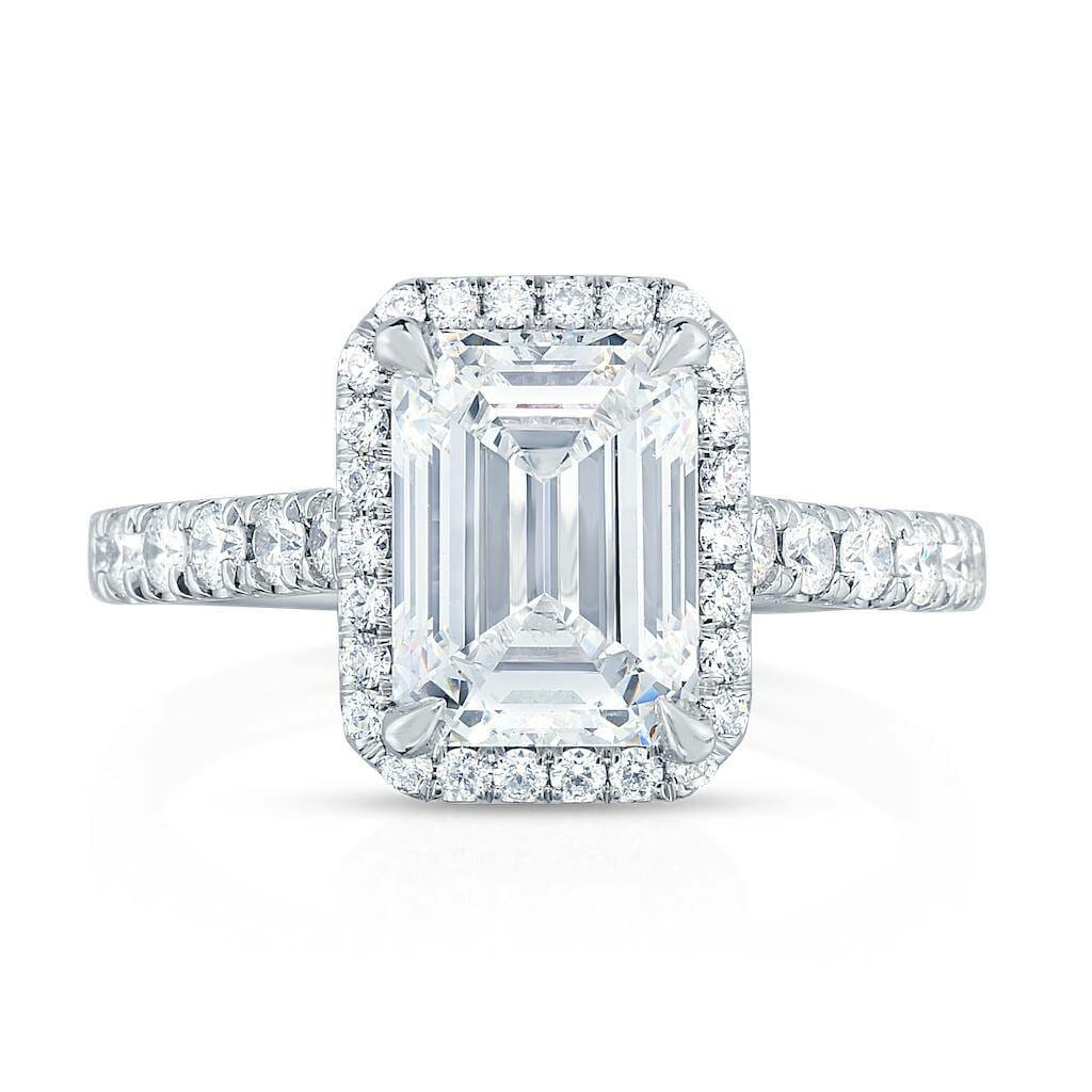 Emerald Cut Diamond Halo Ring