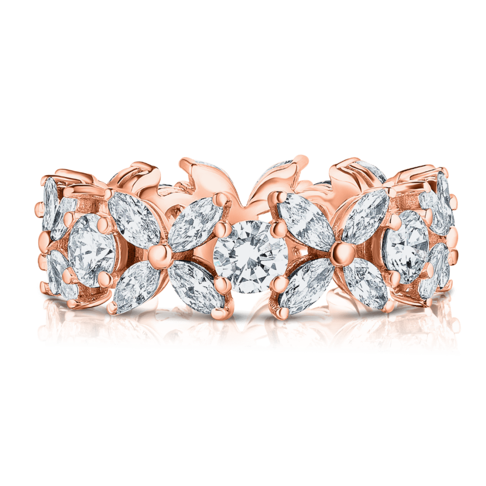 Floral Eternity Band Rose