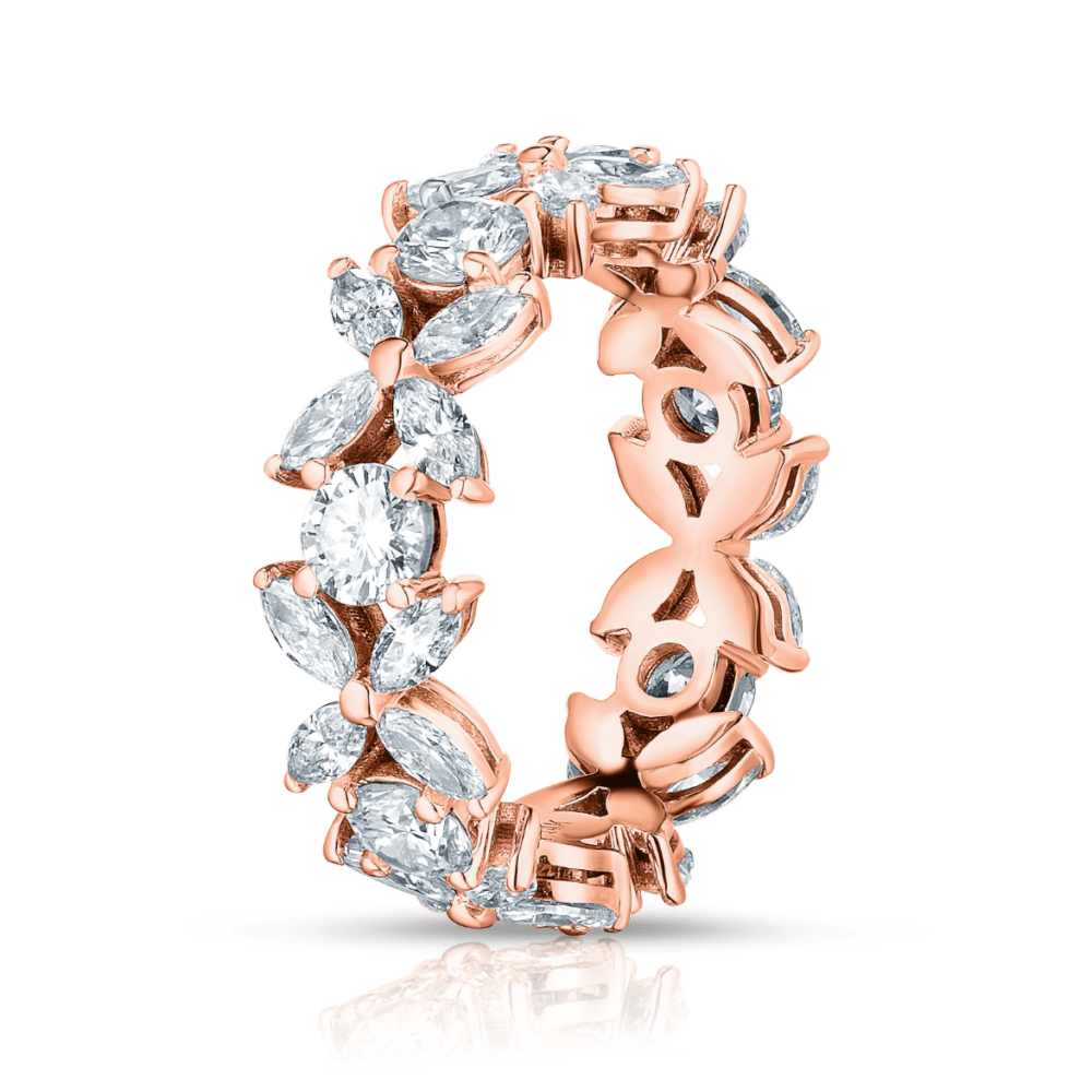 Floral Eternity Band Rose Side
